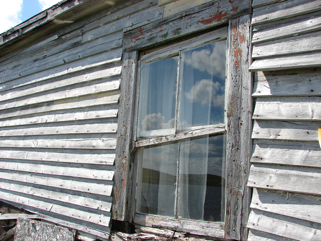 An abandoned house on Frommy island, once a major French fishing room.